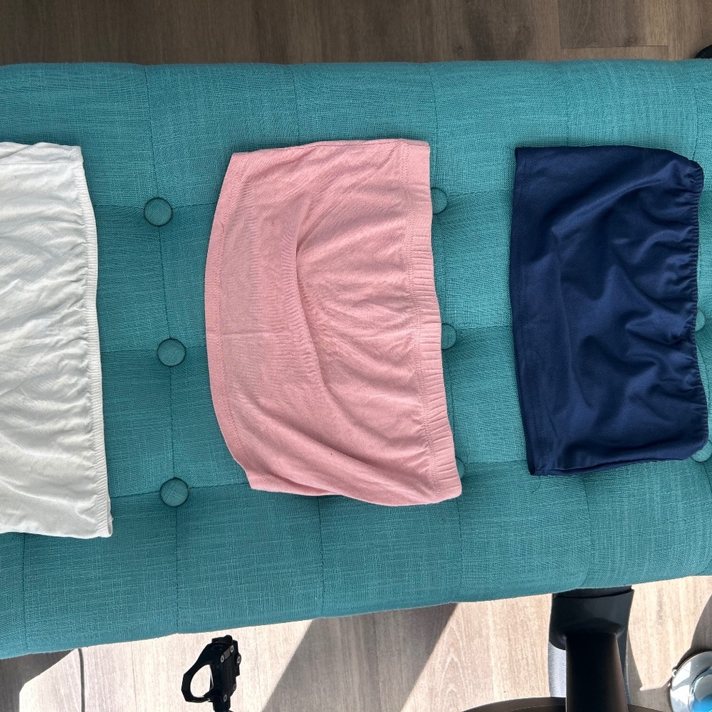 Three Bandeau tops